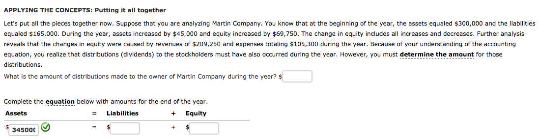 APPLYING THE CONCEPTS: Putting it all together Let?s put all the