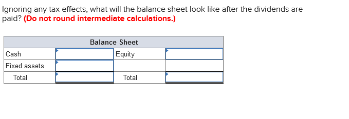market value terms. There are 10,000 shares of stock outstanding. Cash Fixed