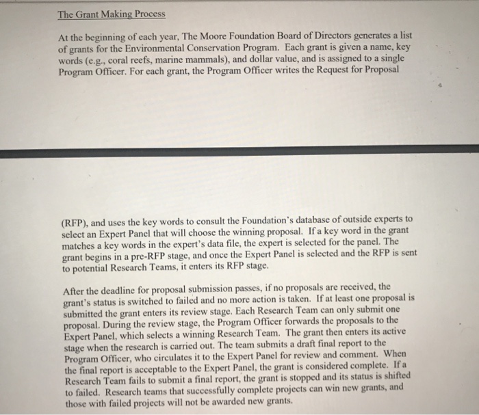 following case study, please provide one or more of cach of the