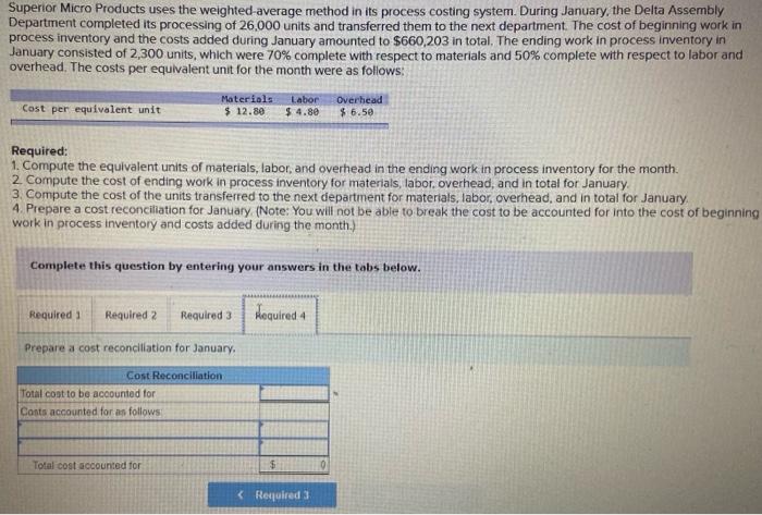 beginning work in process inventory and the costs added during January amounted