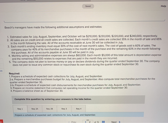 information applies to the questions displayed below.) Beech Corporation is a merchandising