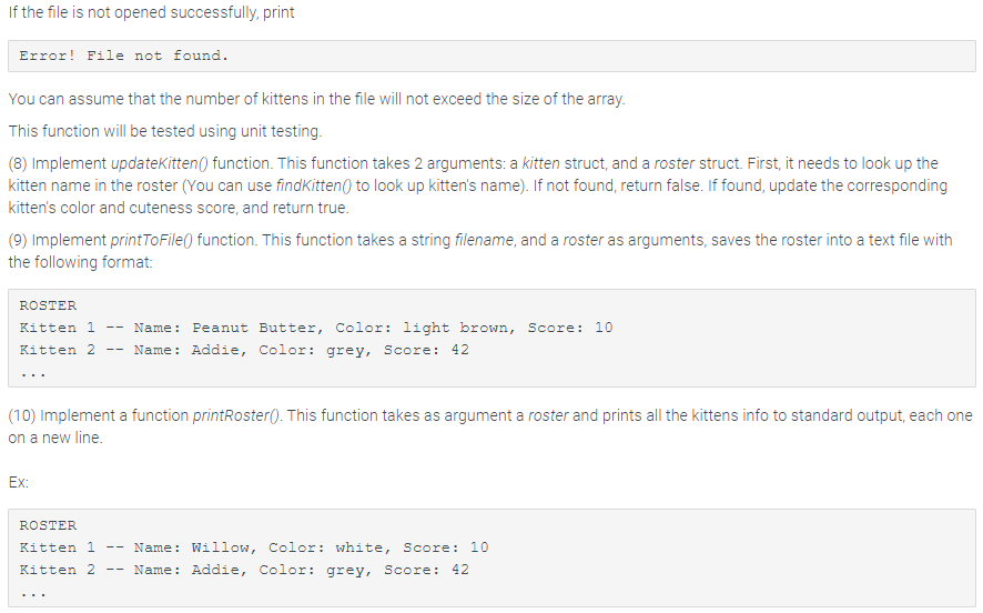 Furry green 45 This program will store a roster of most popular