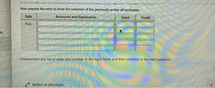 2018, assuming Collections on account, $37,500. Write-offs of uncollectible receivables, $1,680. Yond