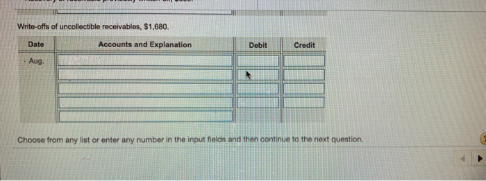 write-off method. Sales of $61,800 ($55,000 on account; $6,800 for cash). Ignore