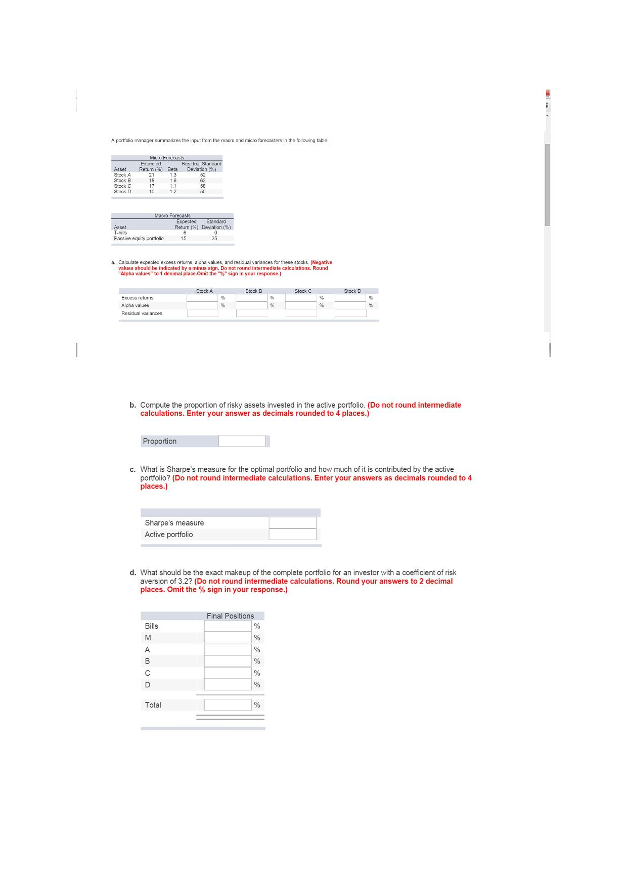  A portfolio manager summarizes the input from the macro and micro