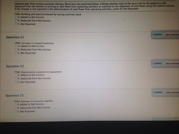  Selected data from various accounts during a fiscal year are presented