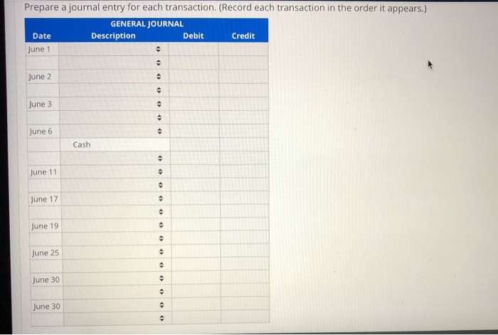 firm providing art Services for advertisers, on June 1. The following accounts