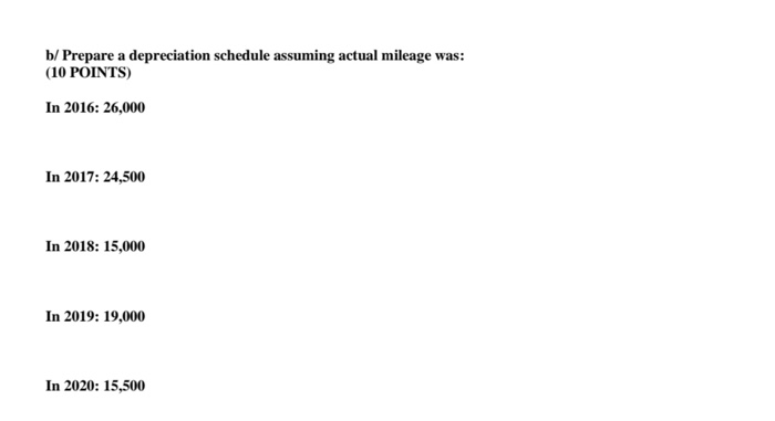 travel" uses the units-of-activity method in depreciating its cars. One bus was