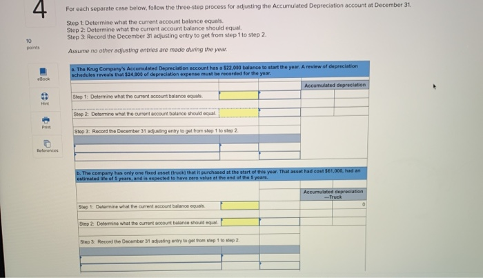  4 For each separate case below, follow the three-step process for