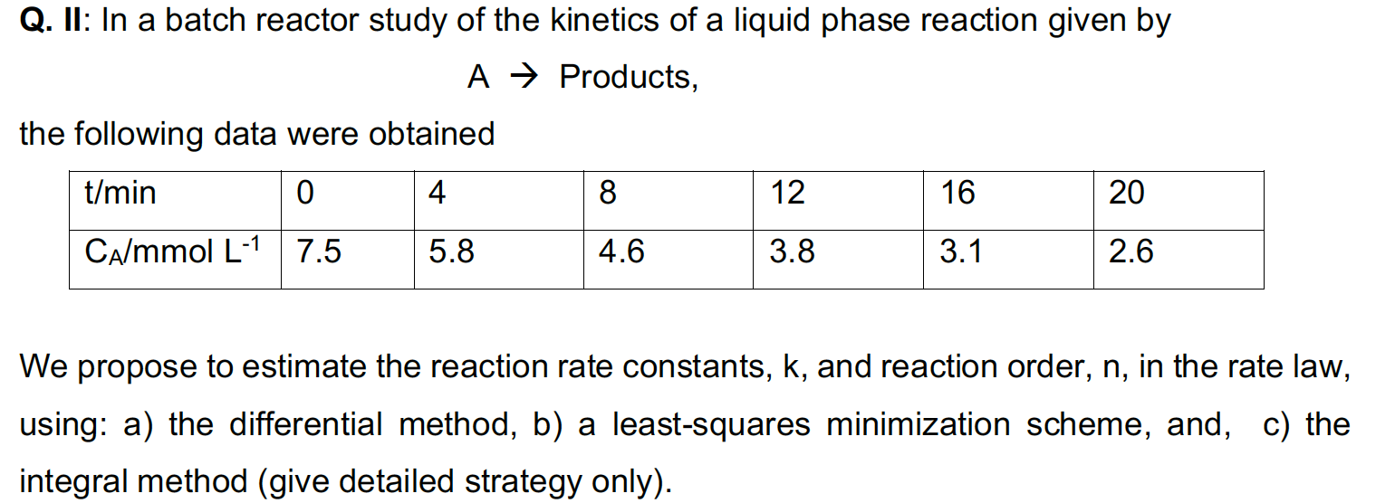  We propose to estimate the reaction rate constants, k, and reaction