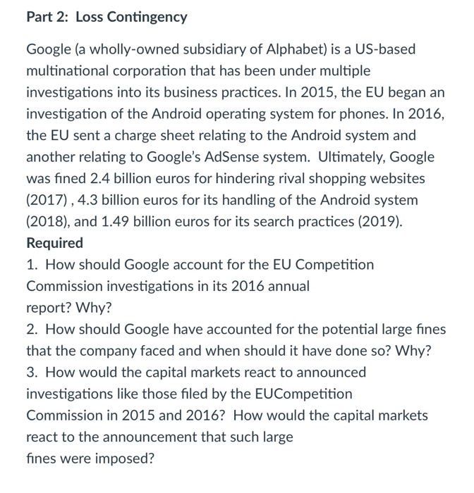 me because I understand that with loss contigency being reflect on financial