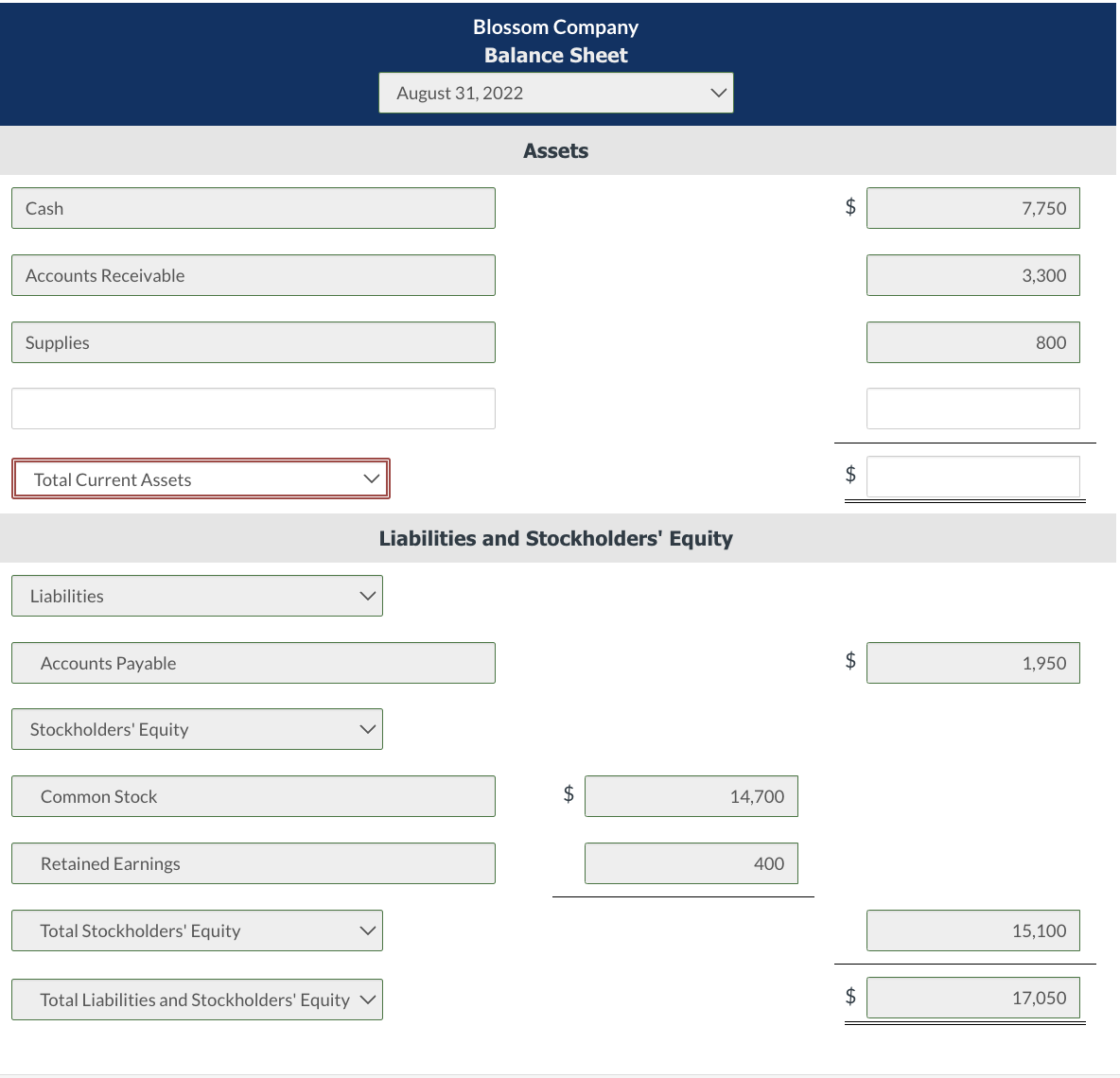 follows. Assume that August is the company's first month of business. -