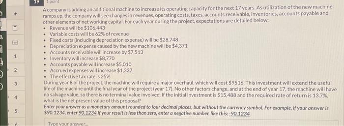 changes in revenues, operating costs, taxes, accounts receivable, inventorles, accounts payable and