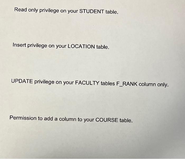 STUDENT table? 3. Update the record for the student with an id
