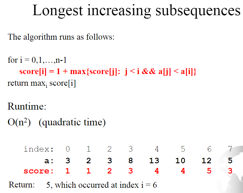 increasing subsequence (adapted from Programming Exercise 22.2) Write a program MaxlncreasingSubseq.java that