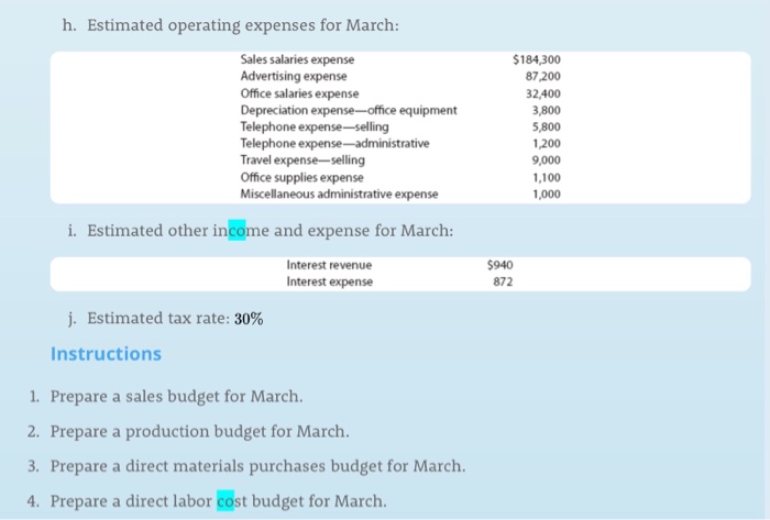 controller, treasurer, production manager, and sales manager, has gathered the following data