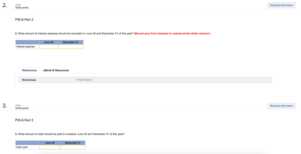 1) P10-6 Recording and Reporting Bonds lssued at a Discount LO10-4 IThe