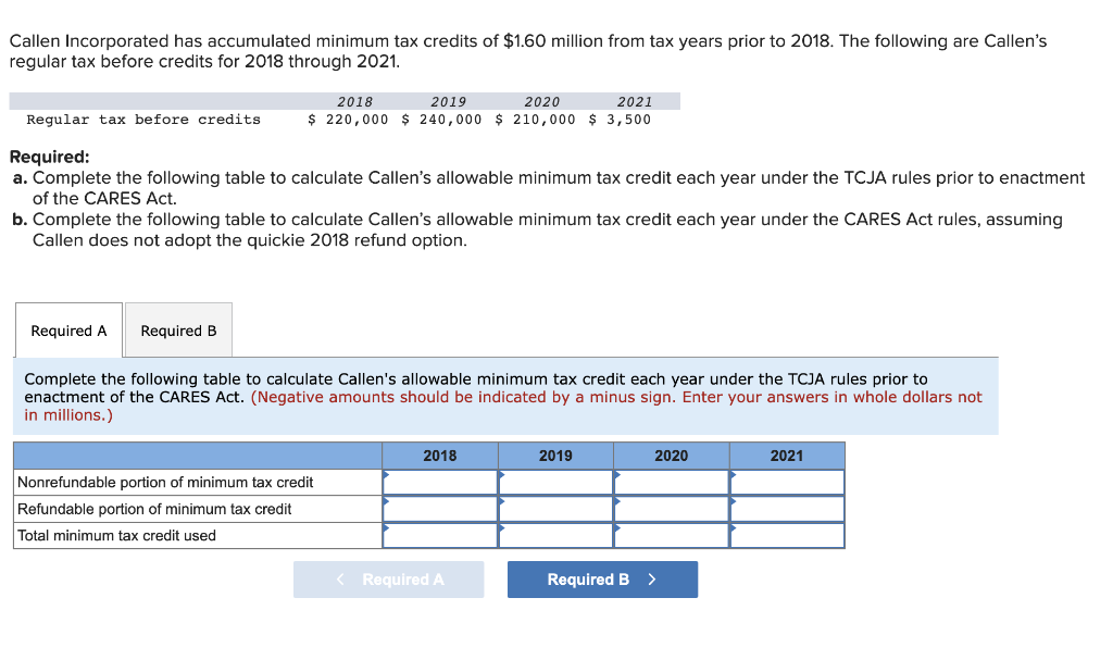Could use help with part a and b:) Callen Incorporated has