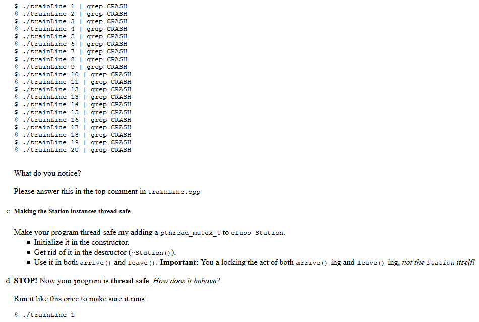 declares a class that implements a Train object. ---* *--- ---* *---