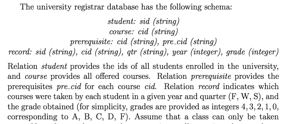  SQLite: Using the relations described by the picture above, Find the