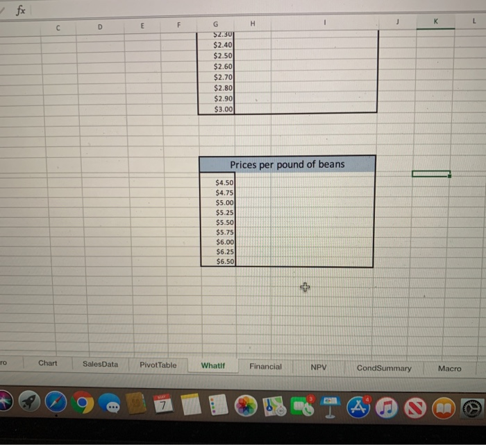 maximize gross profit assuming all other parameters are as given in column
