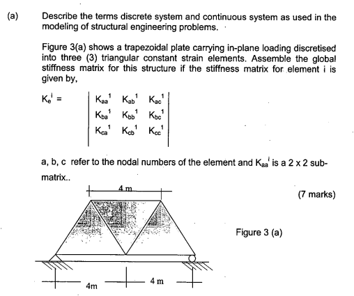 (a) Describe the terms discrete system and continuous system as used