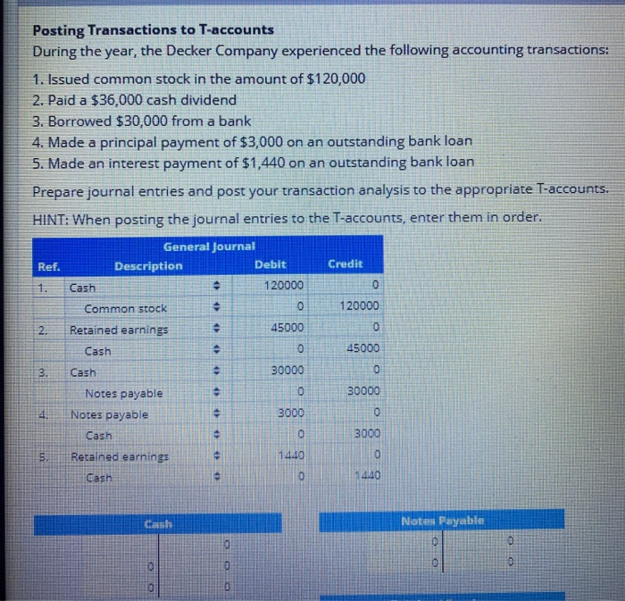 need help with only Bottom Portion, ASAP Posting Transactions to T-accounts