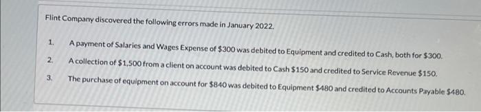 reversing the incorrect er.try and preparing the correct entry. (Credit account titles