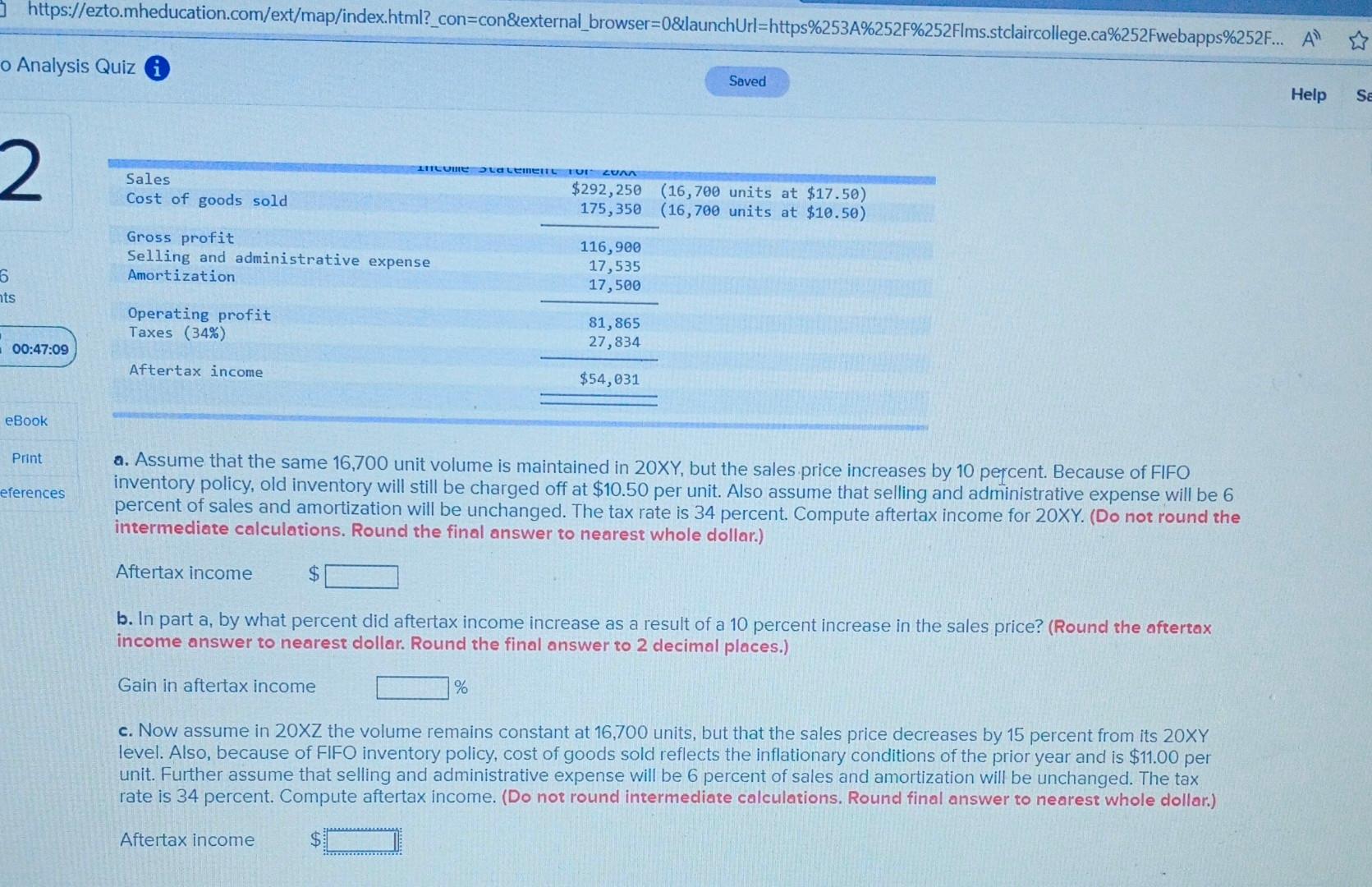 a. Assume that the same 16,700 unit volume is maintained in