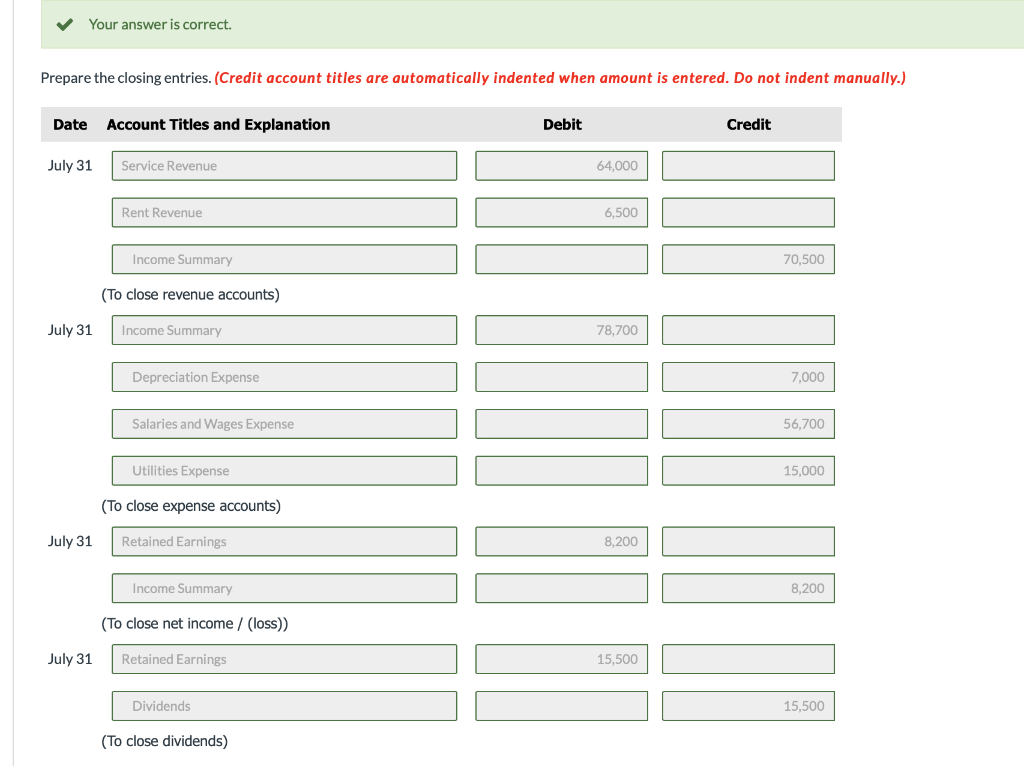 is already done Bridgeport Company ended its fiscal year on July 31,
