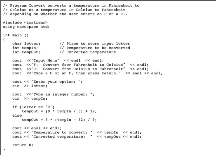 copy of the convert.cpp file by: o Entering the cp command in