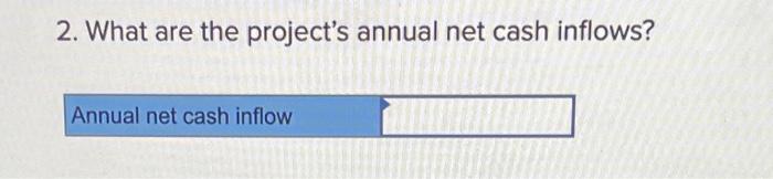 no salvage value. The company's discount rate is 12%. The project would