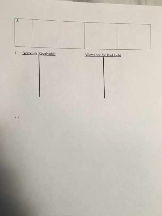 information on its balance sheet. Accounts receivable Less: Allowance for doubtful accounts