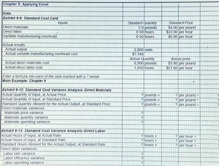  \begin{tabular}{|c|c|c|c|c|} \hline \multicolumn{5}{|l|}{ Chapter 9: Applying Excel } \\ \hline \multirow{2}{*}{\multicolumn{5}{|c|}{