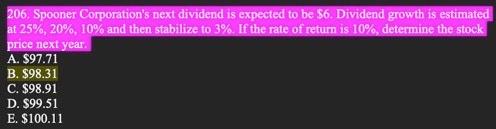 Answer is highlighted already, please show the steps on how you got