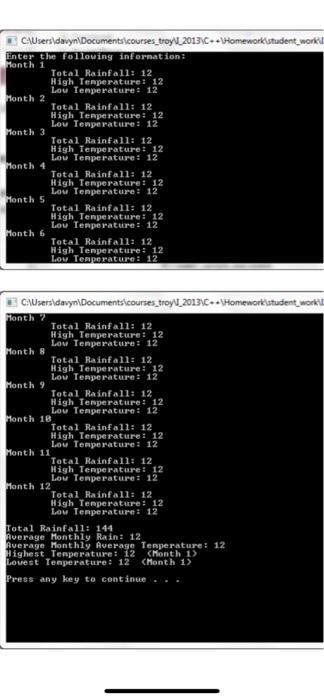 write a C++ program that uses a structure to store the following
