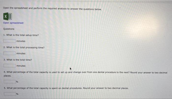 mix of dental procedures and significant setup times; thus, it is similar