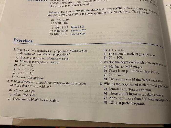 bits to make them easier to read.) Solurion: The bitwise OR,