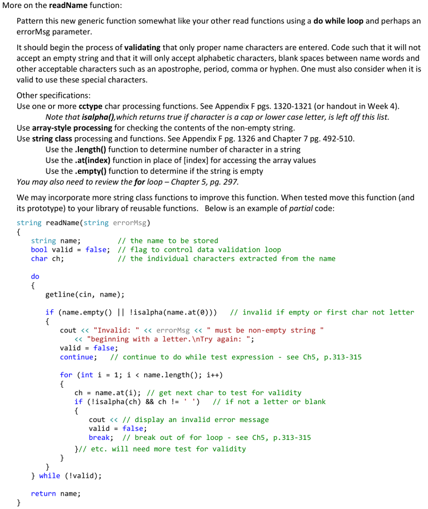 each char entered bool valid = false; // loop control flag indicating