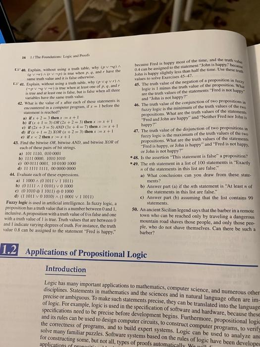 Which of these sentences are propositions? What are the d) 4+x=5. truth