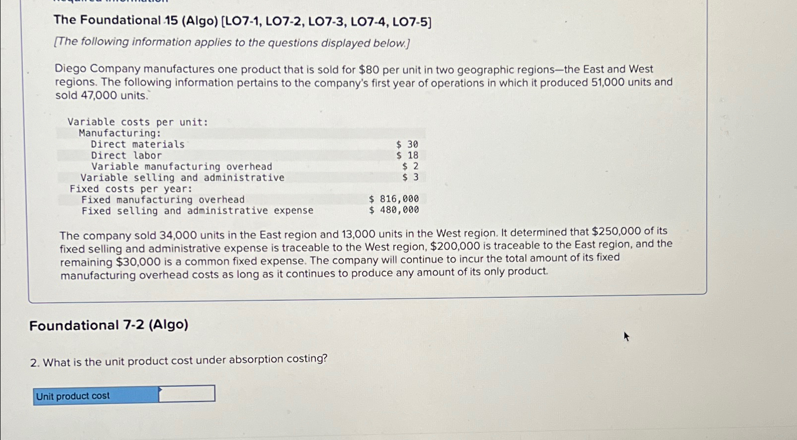  The Foundational 15(Algo)[LO7-1, LO7-2, LO7-3, LO7-4, LO7-5] [The following information applies