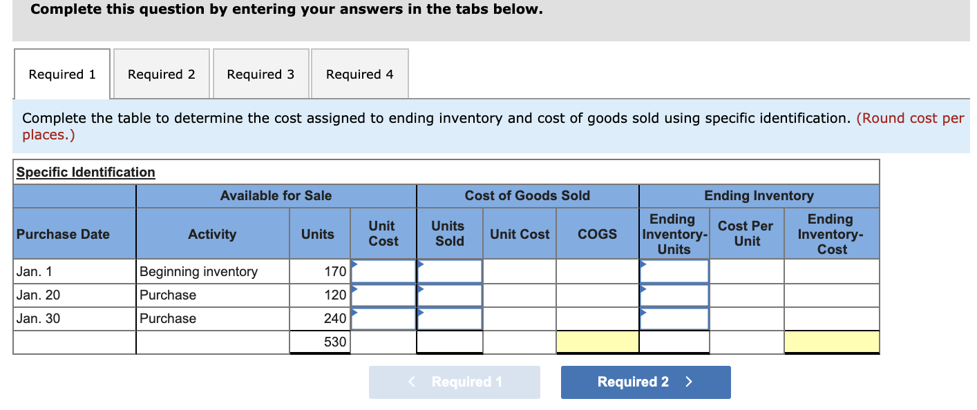 the Exercises below. [The following information applies to the questions displayed below.]