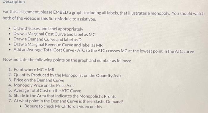  For this assignment, please EMBED a graph, including all labels, that