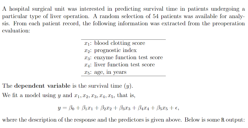 Using r code provided, answer the following questions A hospital surgical unit