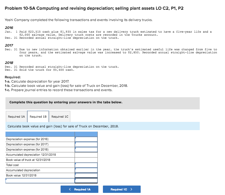P1, P2 Yoshi Company completed the following transactions and events involving its