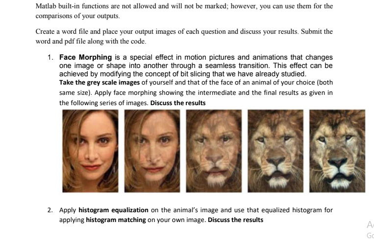  NOTE : Use Digital Image Processing techniques to solve the following,