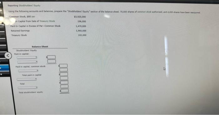  Reporting Stodhatders' Equity