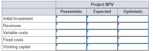 magnoosium mine: Conduct a sensitivity analysis for each variable and range and