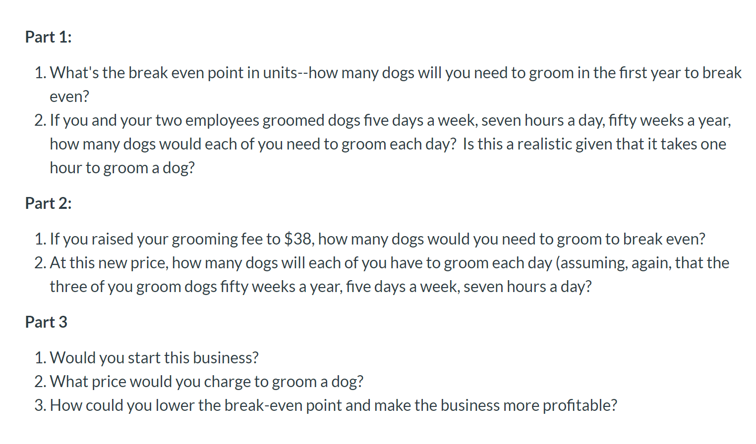 problem is that you need to borrow money to start the business