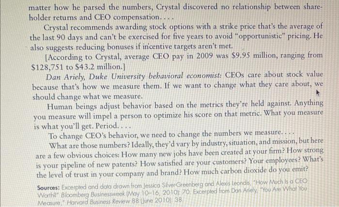 ethical implications of the following interpretations? 1. CEO pay should be determined
